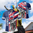 AIO Pride - Hawaii Kanaka Flag Nation Quarter Style White Unisex Adult Polo Shirt