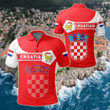 AIO Pride - Croatia Coat Of Arms Simple Style Unisex Adult Polo Shirt