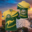 AIO Pride - Australia Round Kangaroo Aboriginal Green Unisex Adult Polo Shirt