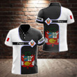 AIO Pride - Customize Peru Honeycomb Partten Coat Of Arms Unisex Adult Polo Shirt