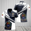 AIO Pride - Customize Venezuela Proud With Coat Of Arms Black And White Unisex Adult Polo Shirt