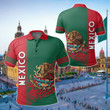AIO Pride - Mexico Coat Of Arms Quarter Style Unisex Adult Polo Shirt