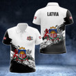 AIO Pride - Latvia Coat Of Arms Black And White Unisex Adult Polo Shirt