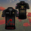 AIO Pride - Customize British Army Symbol Flag Poppy Unisex Adult Polo Shirt