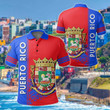 AIO Pride - Puerto Rico Coat Of Arms Quarter Style Unisex Adult Polo Shirt