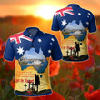 AIO Pride - Australia Anzac Day - Today's Peace Is Yesterday's Sacrifice Unisex Adult Polo Shirt