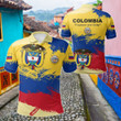 AIO Pride - Colombia Flag Brush Unisex Adult Polo Shirt