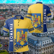 AIO Pride - Romania Coat Of Arms Quarter Style Ver 2 Unisex Adult Polo Shirt