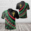 AIO Pride - Pan African - Ankh Wirh Pan-Africanism Flag Unisex Adult Polo Shirt