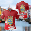 AIO Pride - Denmark Coat Of Arms Spaint Style Unisex Adult Polo Shirt