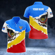 AIO Pride - Custom Name DR Congo Flag Proud Country Unisex Adult Polo Shirt
