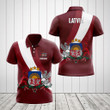 AIO Pride - Customize Latvia Flag And Coat Of Arms Unisex Adult Polo Shirt