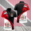 AIO Pride - Customize Trinidad And Tobago Coat Of Arms Fire Unisex Adult Polo Shirt
