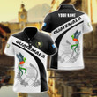 AIO Pride - Custom Name Guatemala Quetzal Bird Black And White Unisex Adult Polo Shirt