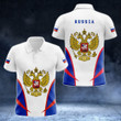AIO Pride - Russia Coat Of Arms And Flag - New Version Unisex Adult Polo Shirt