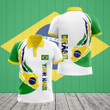 AIO Pride - Custom Name Brasil Football Style Unisex Adult Polo Shirt