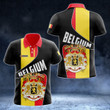 AIO Pride - Custom Name Belgium Flag 3D Version Unisex Adult Polo Shirt