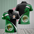 AIO Pride - Customize Algeria Coat Of Arms Fire Unisex Adult Polo Shirt
