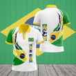 AIO Pride - Custom Name Brazil Football Style Unisex Adult Polo Shirt