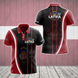 AIO Pride - Custom Name Latvia Flag Wave Style Unisex Adult Polo Shirt