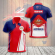 AIO Pride - Custom Name Australia Coat Of Arms Flag 3D Unisex Adult Polo Shirt