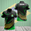 AIO Pride - Customize Brazil Coat Of Arms Neon Style Unisex Adult Polo Shirt