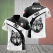AIO Pride - Custom Name Italy Wolf Black And White Unisex Adult Polo Shirt