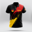 AIO Pride - Customize Color Germany Flag On Ink Stain Pattern Unisex Adult Polo Shirt