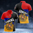 AIO Pride - Custom Name Armenia Flag 3D Version Unisex Adult Polo Shirt