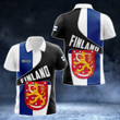 AIO Pride - Custom Name Finland Flag 3D Version Unisex Adult Polo Shirt