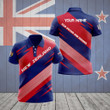 AIO Pride - Custom Name New Zealand Flag Unisex Adult Polo Shirt