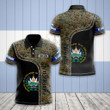 AIO Pride - Custom Name El Salvador Coat Of Arms Camo Unisex Adult Polo Shirt
