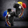AIO Pride - Love Moldova Textize Waves 3D Unisex Adult Polo Shirt