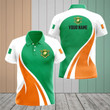 AIO Pride - Customize Ivory Coast Flag Color Fire Unisex Adult Polo Shirt