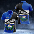 AIO Pride - Custom Name El Salvador Flag 3D Version Unisex Adult Polo Shirt