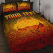 AIO Pride Custom Text Aboriginal Quilt Bed Set, Australian Map with Indigenous Color