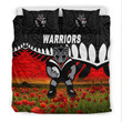 AIO Pride 3-Piece Duvet Cover Set New Zealand Warriors ANZAC 2022 Maori Poppy Flowers Vibes