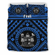 AIO Pride 3-Piece Duvet Cover Set Fiji - Fiji Seal With Polynesian Tattoo Style (Blue)