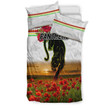AIO Pride 3-Piece Duvet Cover Set Penrith Panthers ANZAC 2022 Poppy Flowers Vibes - White