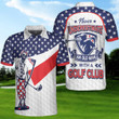 AIO Pride American Golf Skull Short Sleeve Polo Shirt