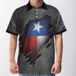 AIO Pride Texas State Flag Short Sleeve Polo Shirt