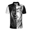 AIO Pride Jesus Christ Lion Contrast Art Short Sleeve Polo Shirt