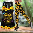 AIO Pride Skull With Sunflower Hollow Tank Top Or High Waist Leggings