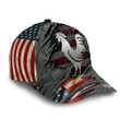 AIO Pride Premium America Metal Rooster 3D Cap Custom Name For Rooster Lover