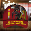 AIO Pride Vietnam Veteran Proud To Have Served America 3D Hats Custom Name