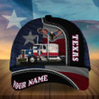 AIO Pride Custom Name Cool Texas Truck Driver Cross Eagle Cap