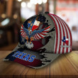 AIO Pride Premium Eagle Texas State 3D Hat Printed Cracked Custom Name