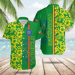 AIO Pride Custom Name Ethiopia Coat Of Arms Hibiscus Pattern Pattern Hawaiian Shirt
