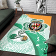 AIO Pride House of O'MURPHY (Muskerry) Family Crest Area Rug - Ireland Shamrock With Celtic Patterns