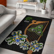 AIO Pride Fogarty or O'Fogarty Family Crest Area Rug - Harp And Shamrock